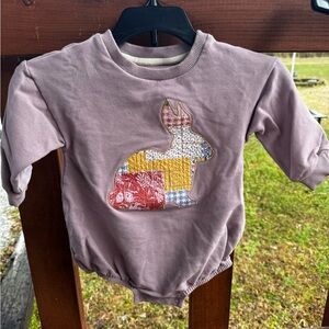 3/$15 Bunny Patchwork Boutique Bubble - Purple